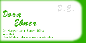 dora ebner business card